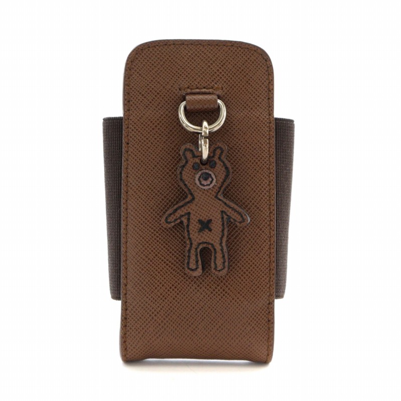 プラダ PRADA マルチケース 携帯ケース レザー ロゴ 三角