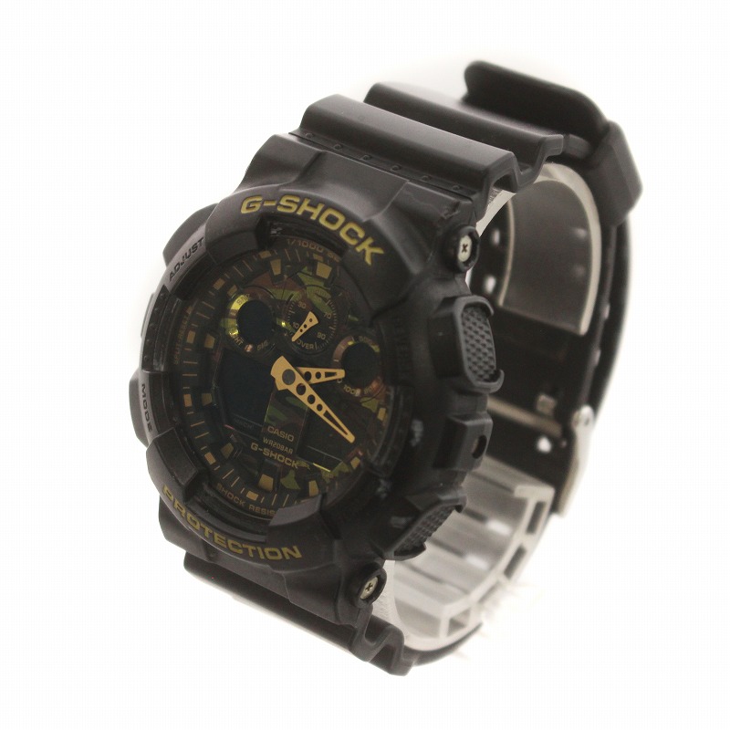 G-SHOCK デジタル腕時計 ブラック文字盤迷彩柄