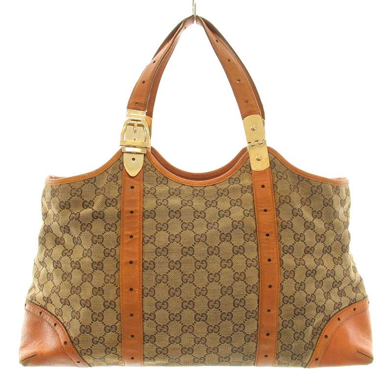 グッチ GUCCI 145769 トートバッグ ハンド GGキャンバス レザー 切替 