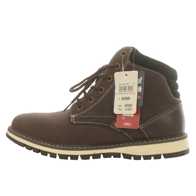 未使用品 エドウィン EDWIN スニーカー ハイカット クラシック レザー