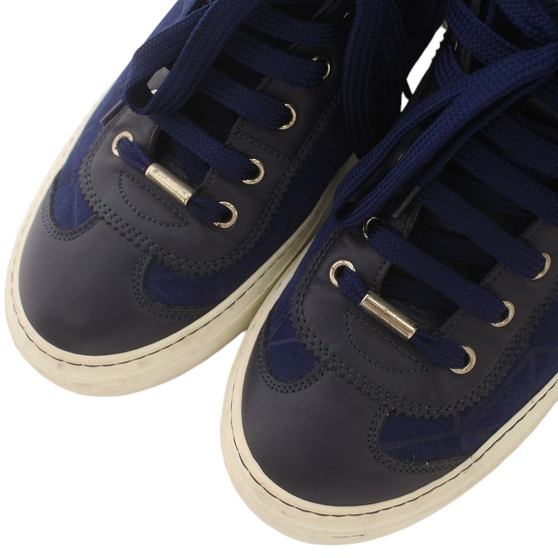 ジミーチュウ JIMMY CHOO スニーカー ハイカット スエード レザー 切替 
