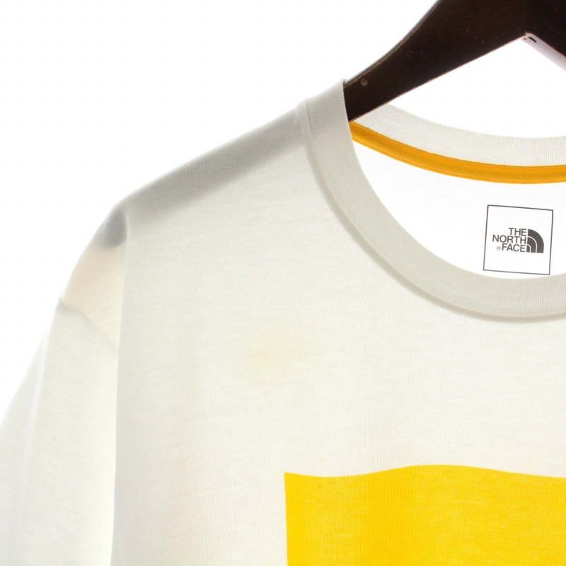 シャルボン　ノースリーブ　ホワイト✕イエロー シャルボン ノースリーブ ホワイト✕イエロー