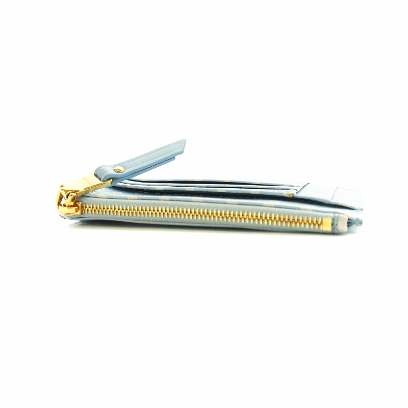 ミュウミュウ miumiu カードケース パスケース ゴールドロゴ 水玉