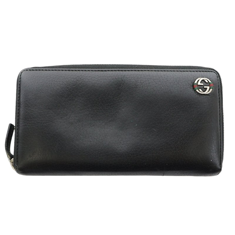 良品　GUCCI 長財布 インターロッキング シェリーライン GGロゴ GUCCI グッチ シェリーライン インターロッキングG Wホック 長