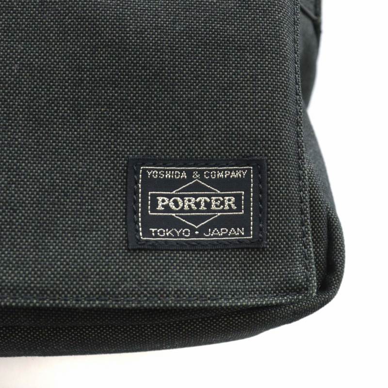 吉田カバンポーターキャンバス ショルダーバッグ ブラック　PORTER ポーター PORTER 吉田カバン ショルダーバッグ キャンバス ロゴ 黒
