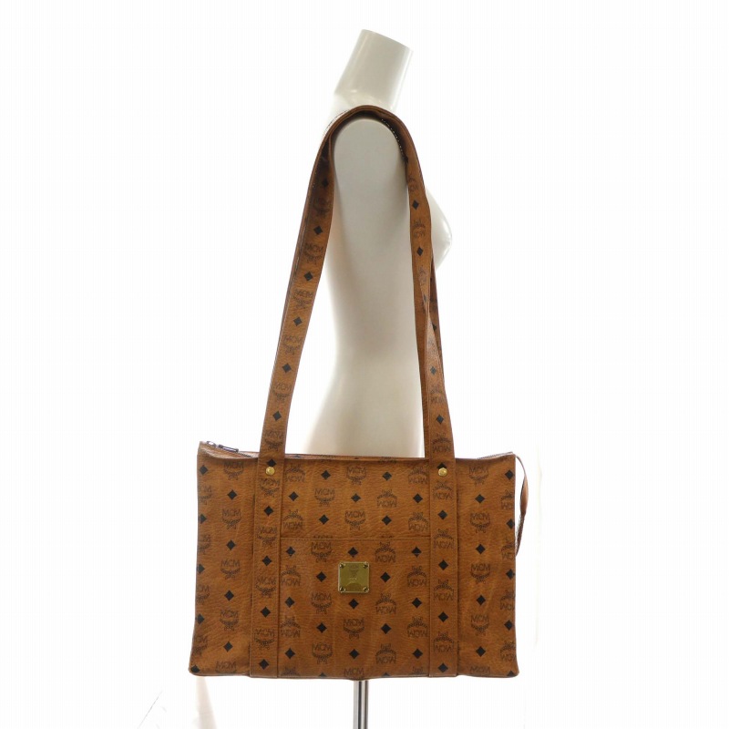 MCM エムシーエム ヴィセトス柄 レザー トートバッグ ショルダーバッグ