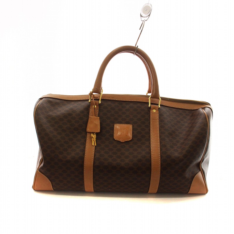 セリーヌ CELINE M14 ボストンバッグ 旅行カバン ロゴ マカダム柄 総柄 