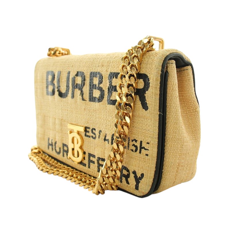 BURBERRY バーバリー ラフィア ショルダー チェーン バック TB BURBERRY バーバリー ラフィア ショルダー チェーン バック TB
