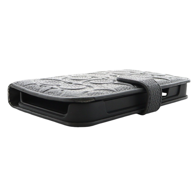 コーチ　iPhoneケース　シグネチャー　ブラック　エンボス　レザー　2169 コーチ iPhoneケース シグネチャー ブラック エンボス レザー 2169