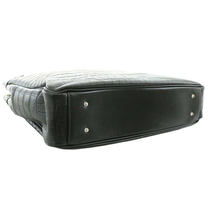サマンサキングズ 2way クロコ型押し ブリーフケース A4可 レザー 人気 KINGZ サマンサキングズ オールレザートートBAG（クロコ型押