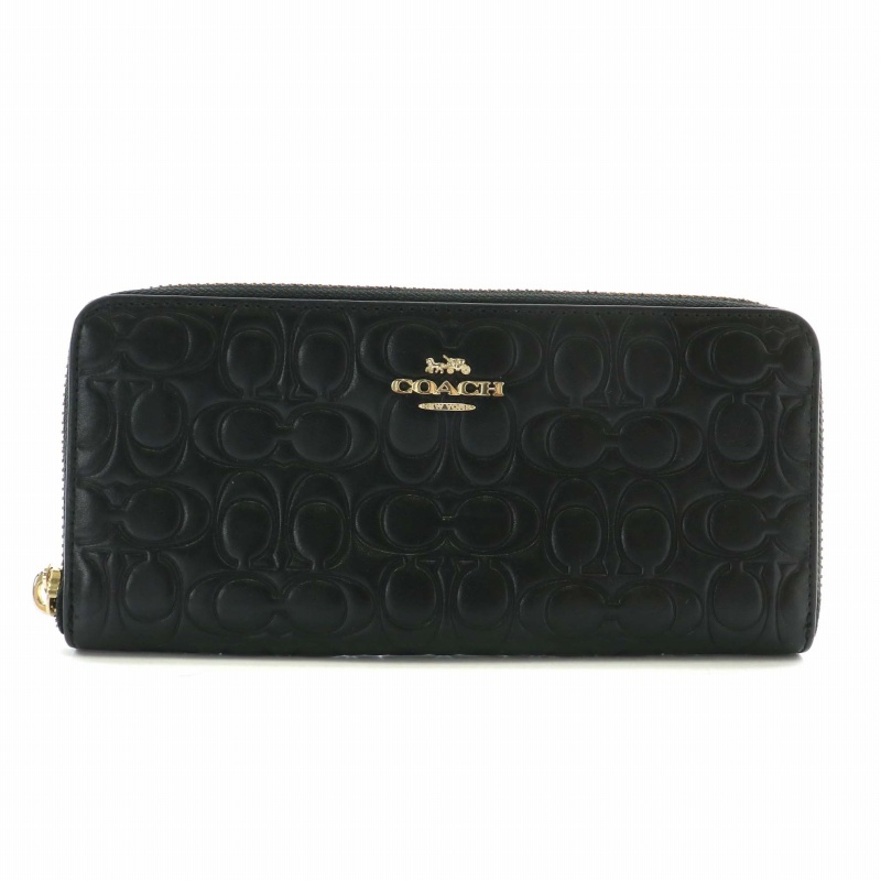 コーチ COACH 長財布 レザー ラウンドファスナー シグネチャー コーチ COACH 長財布 レザー ラウンドファスナー シグネチャー