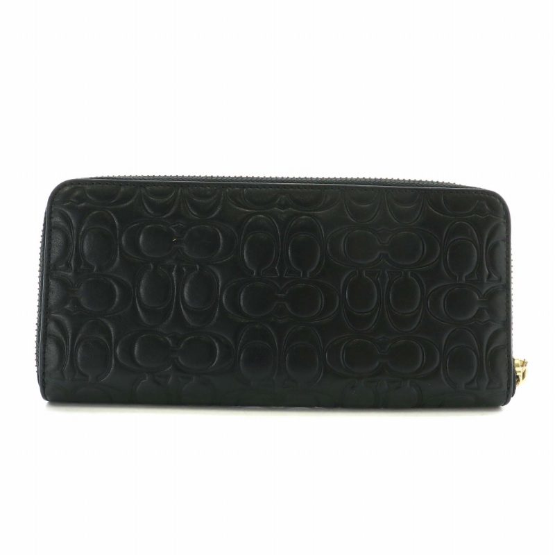 COACH コーチ シグネチャー 長財布 ラウンド 黒 コーチ(COACH