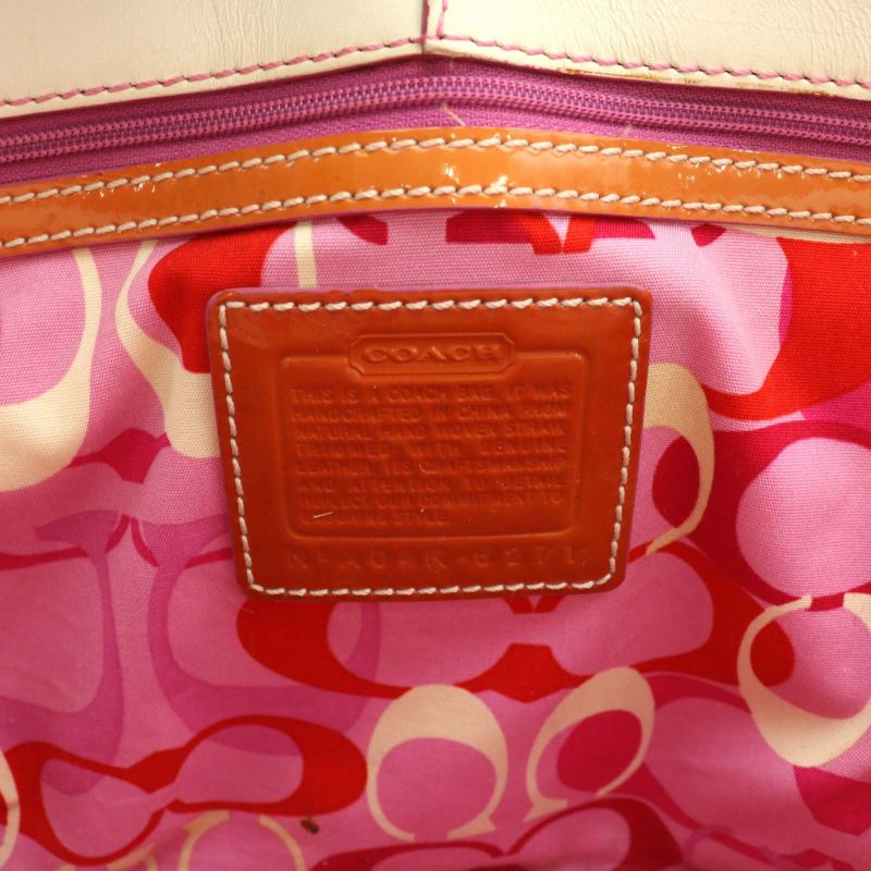 コーチ COACH かごバッグ バスケット ハンド ストロー レザー