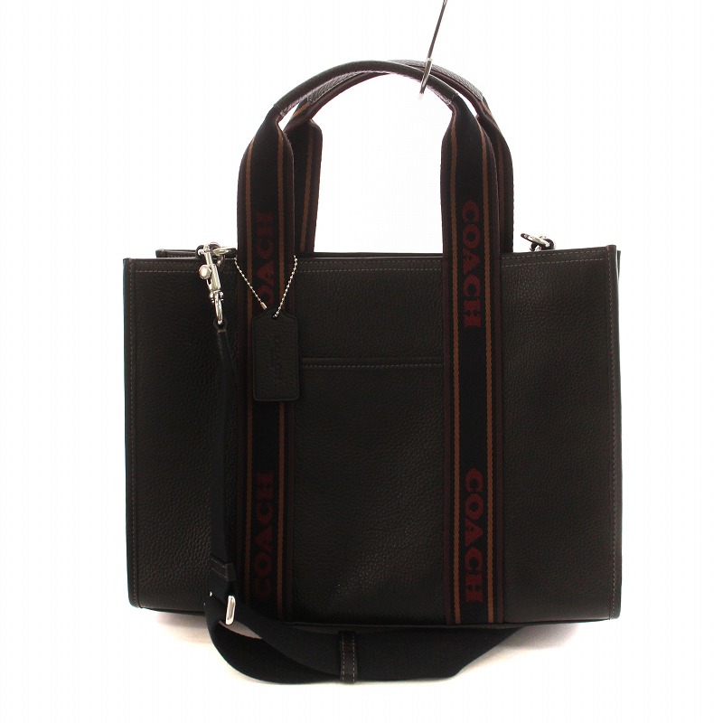 コーチ COACH CM067 スミス トートバッグ ショルダー 2WAY レザー 黒 