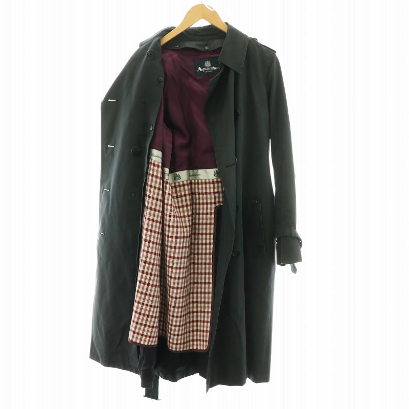 アクアスキュータム AQUASCUTUM トレンチコート ロング コットン