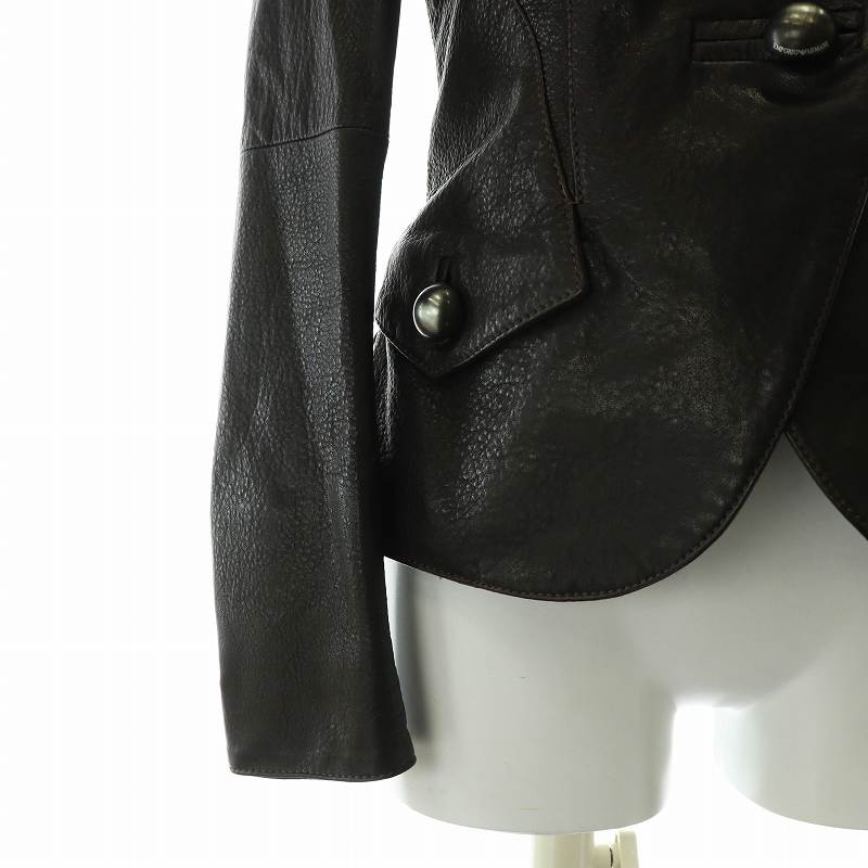 エンポリオ　アルマーニ　スカラップ型　革ジャン undefined