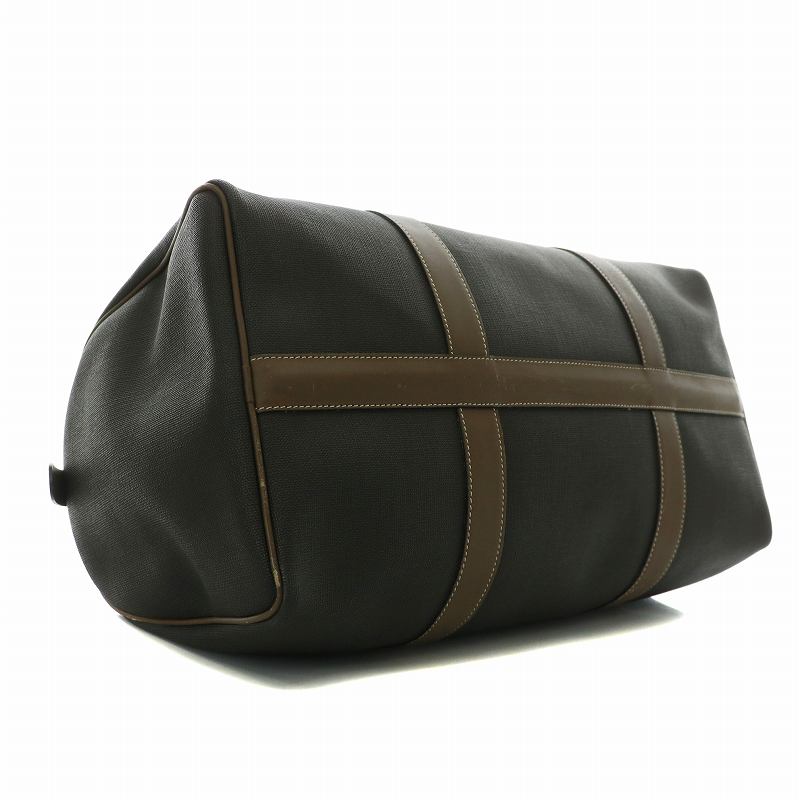 ダンヒル dunhill ボストンバッグ ハンド PVC レザー ヘリンボーン