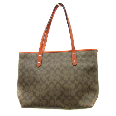 コーチ COACH トートバッグ ハンドバッグ シグネチャー レザー