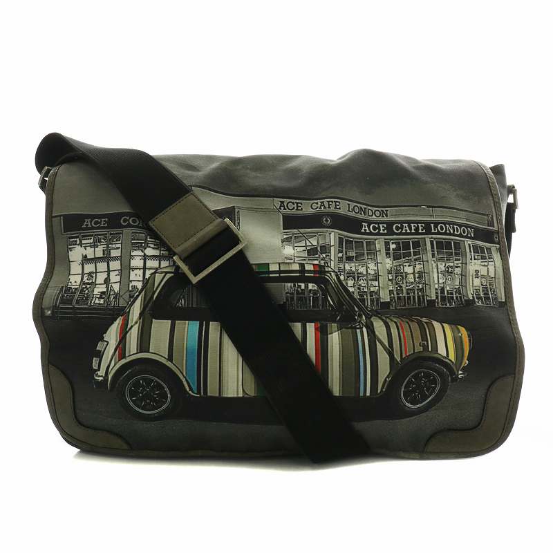 ポールスミス車プリントのキャンバスバッグ