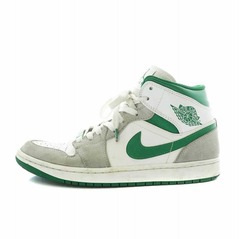 ナイキ NIKE エアジョーダン 1 ミッド グリーン グレー ホワイト Air