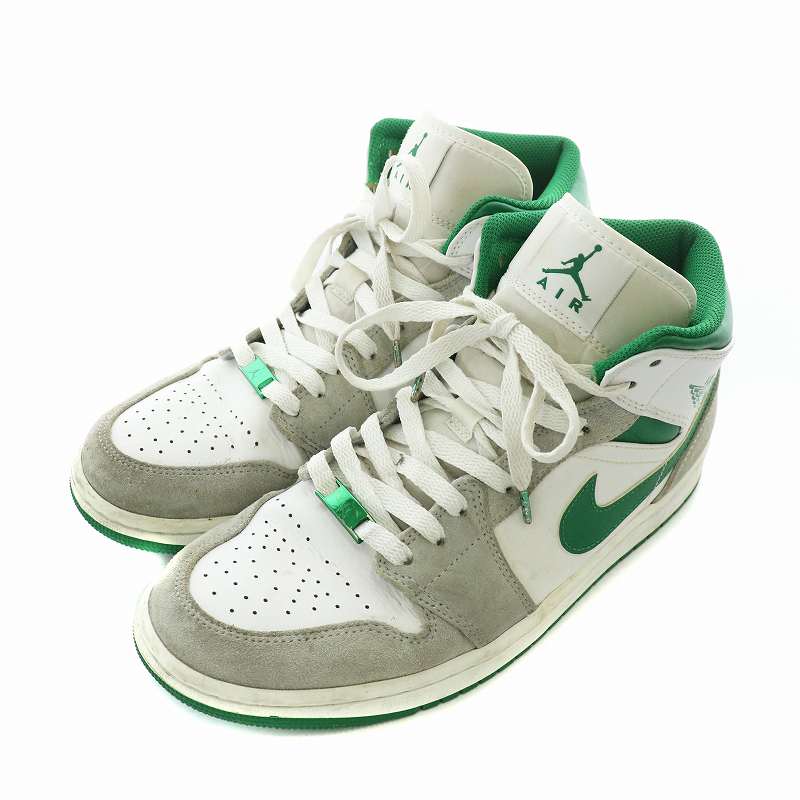 ナイキ NIKE エアジョーダン 1 ミッド グリーン グレー ホワイト Air 