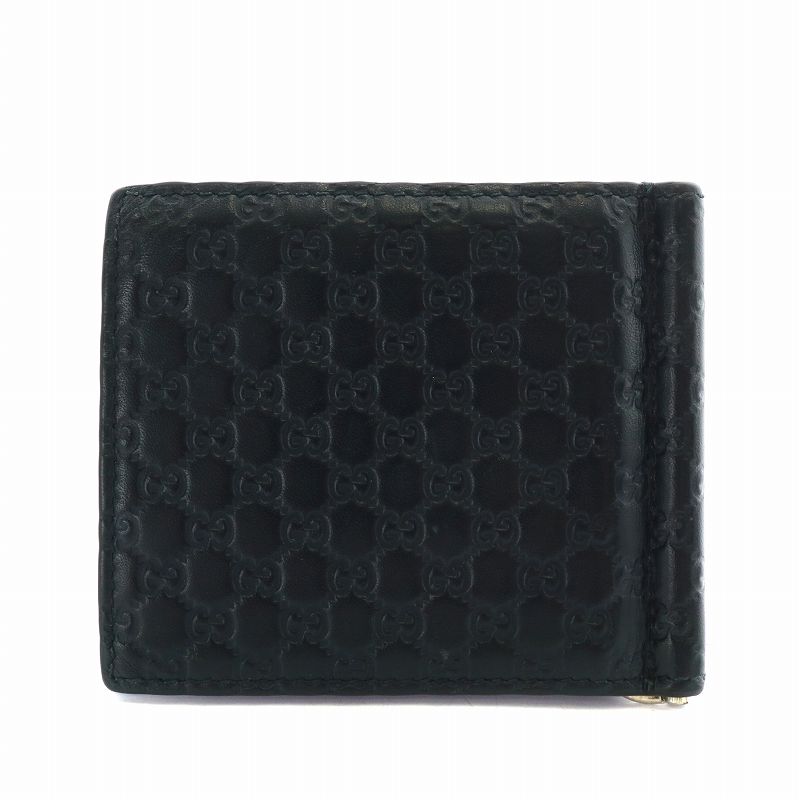 グッチ GUCCI マネークリップ カードケース 二つ折り レザー マイクロ  