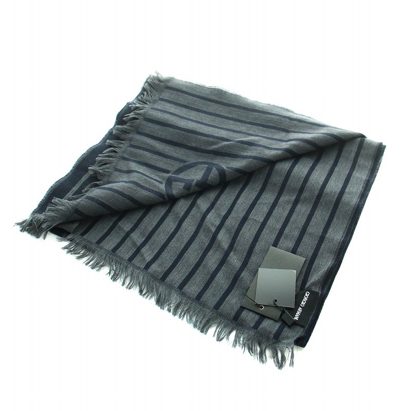 GIORGEO ARMANI ジョルジオアルマーニ ウールマフラー ストール