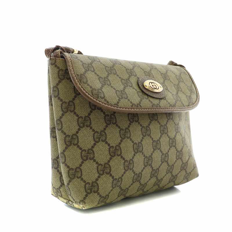 オールドグッチ　ミニショルダーバッグ　GGスプリーム　ポシェット　PVCレザー GUCCI グッチ ショルダーバッグ ポシェット ミニ PVC レザー GG