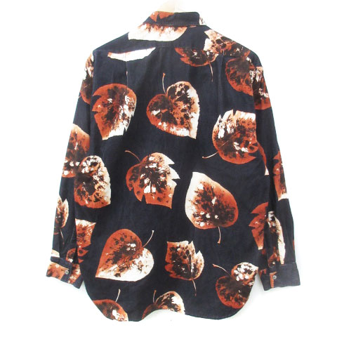 ポールスミスブラック 総柄シャツ 長袖 オレンジ ブラウン