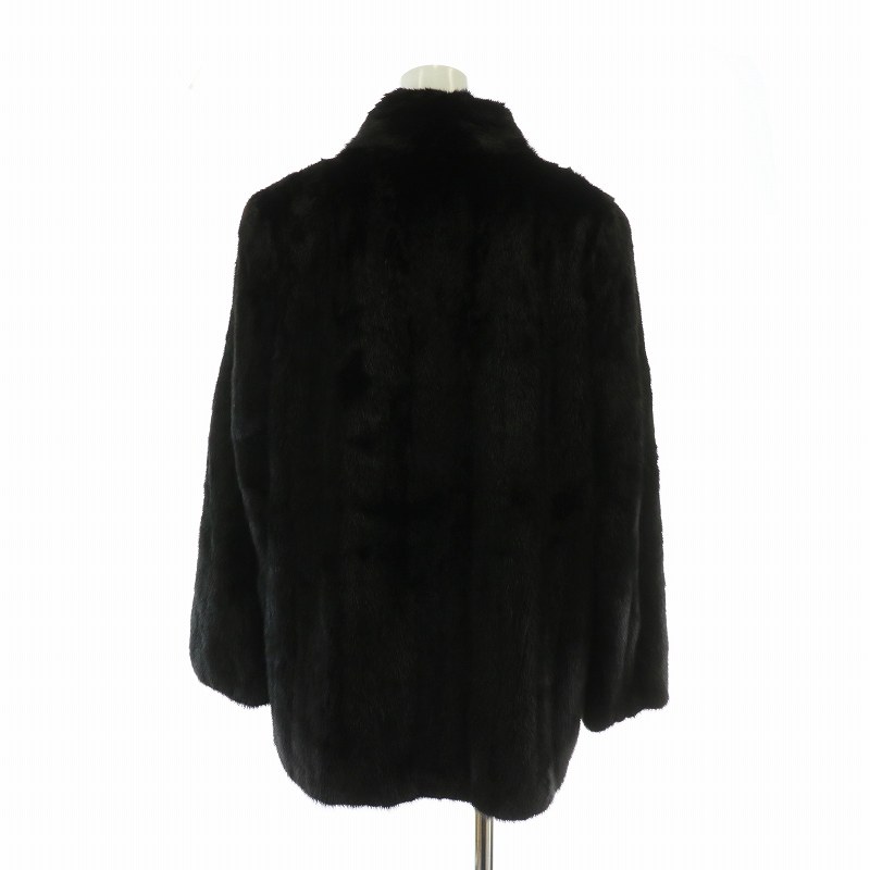 81. 毛皮　コート　アウター　MINK ミンクコート ファーコート ハーフコート 11 リアルファー  sankyo shokai ミンク コート シルバーフォックス トリミング