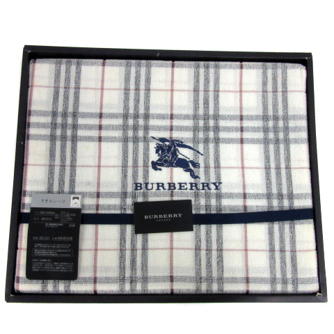 バーバリー BURBERRY タオルシーツ ノバチェック ホース ロゴ