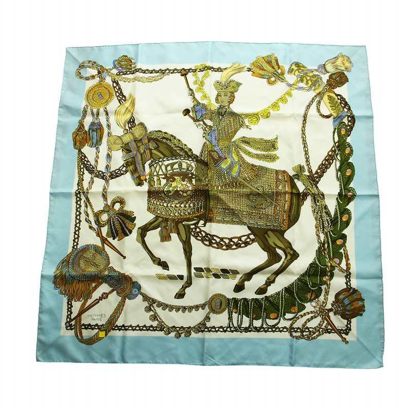 【超美品】HERMES エルメス カレ 90 ティンパニ スカーフ ストール エルメス HERMES カレ90 大判スカーフ ストール ティンパニ奏者