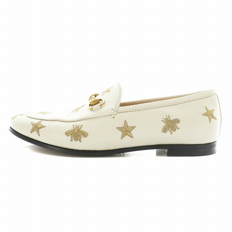 グッチ GUCCI ローファー モカシン レザー ホースビット エンブロイ 