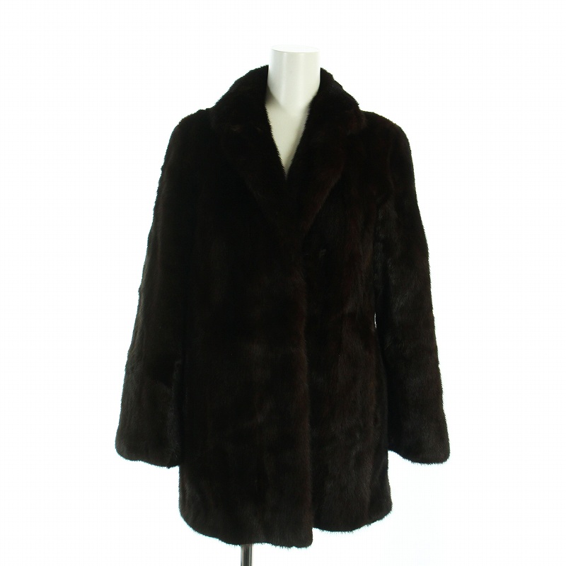 アルティマ Altima 毛皮コート ミンクファー ミドル 絹 シルク ネーム