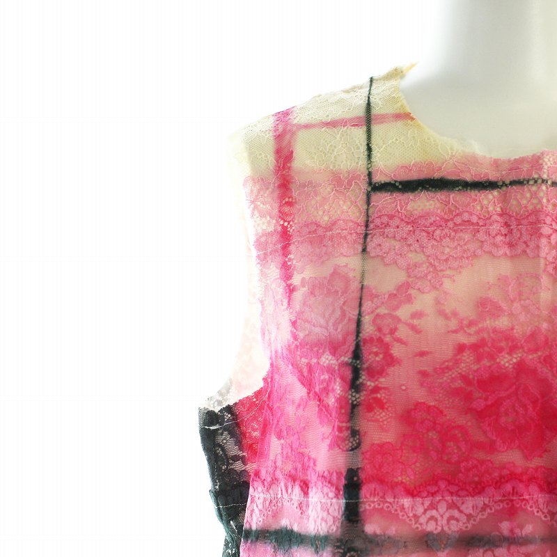 コムコム コムデギャルソンCOMME des GARCONS リネン花柄刺繍