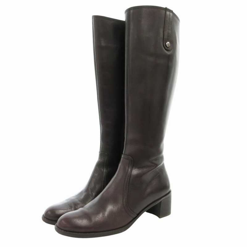 リーガル REGAL ロングブーツ ヒール サイドジップ レザー 23cm リーガル REGAL ロングブーツ ヒール サイドジップ レザー 23cm