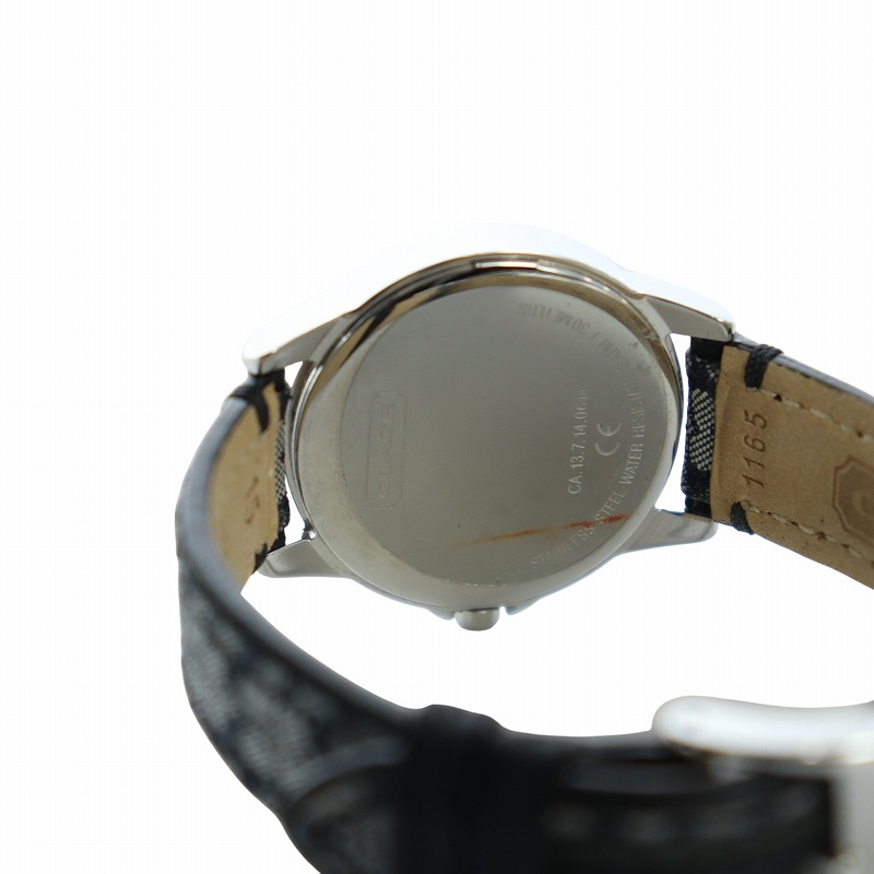 コーチ COACH 腕時計 ウォッチ クォーツ シグネチャー ロゴ 白文字盤  