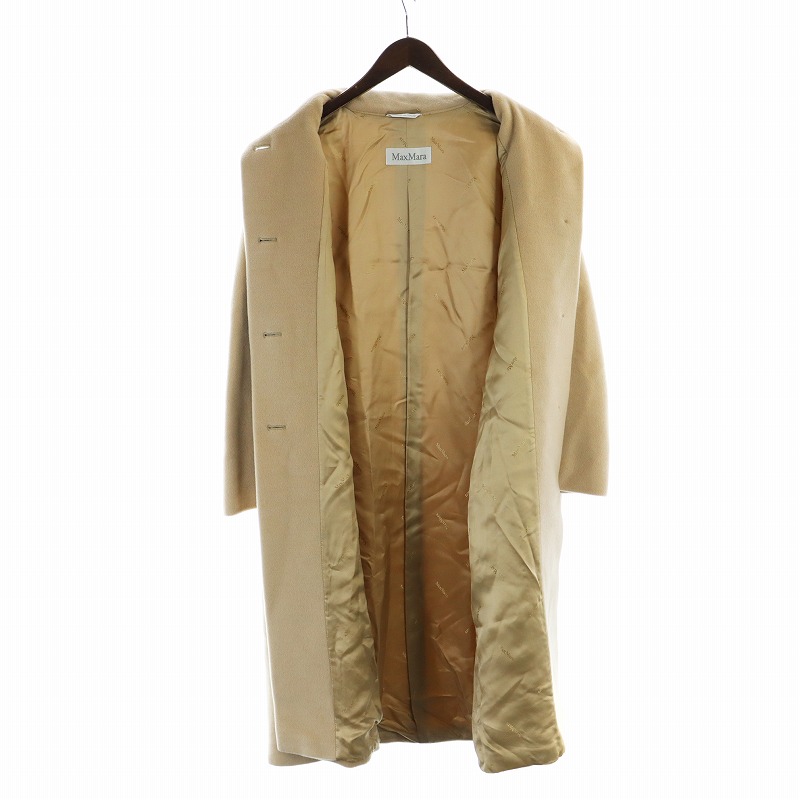 マックスマーラ MAX MARA 白タグ ロング コート ステンカラー シングル  