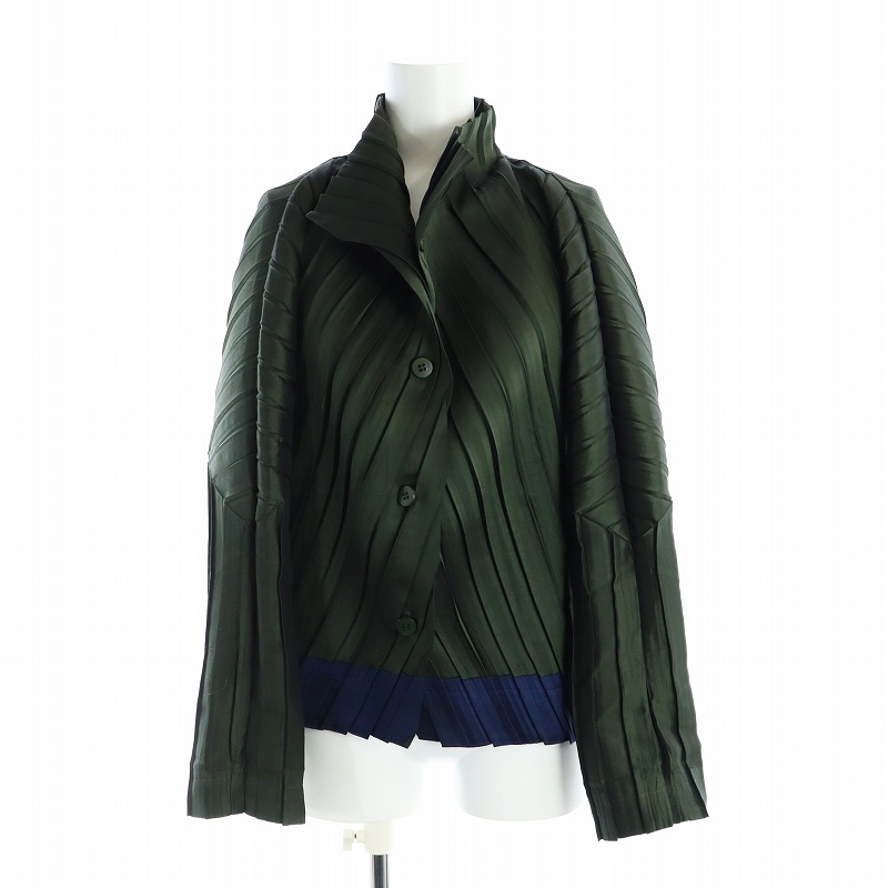 イッセイミヤケ ISSEY MIYAKE ジャケット ノーカラー リバーシブル  