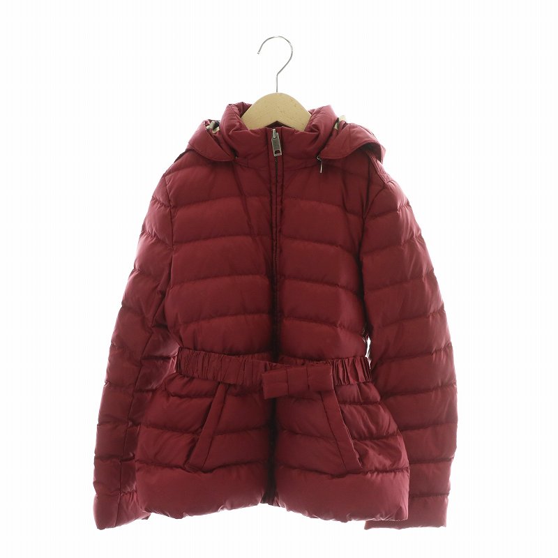 良品］ バーバリーチルドレン ダウンジャケット3Y 赤 良品