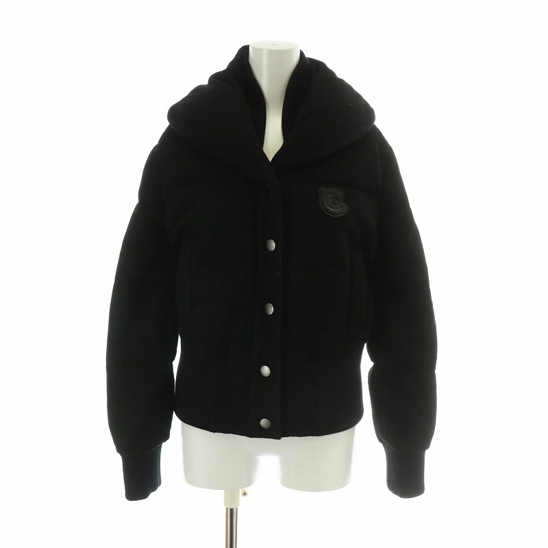 コーチ COACH ダウンジャケット ブルゾン アウター ウール ロゴ 2 S 黒