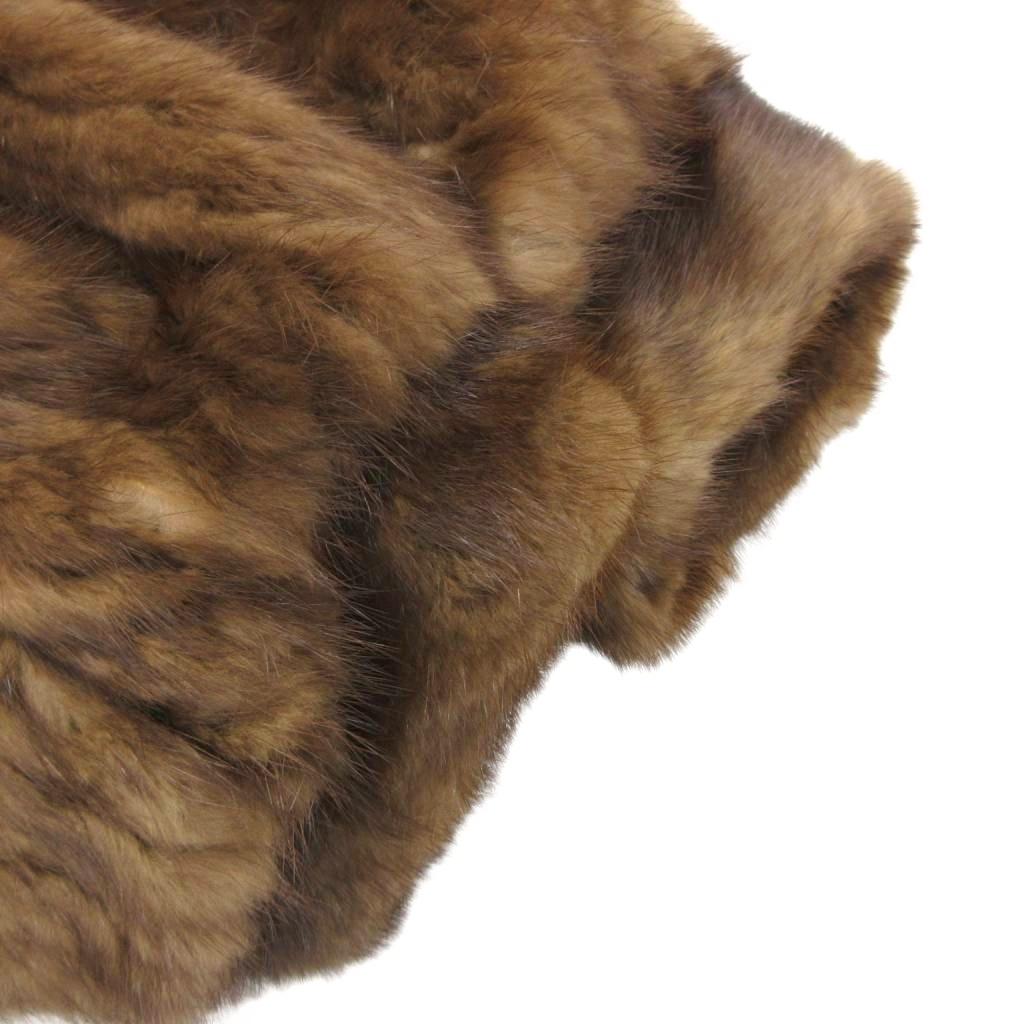 Hankang 銀サガ ファーコート ジャケット ミンクファー 毛皮 裏地刺繍