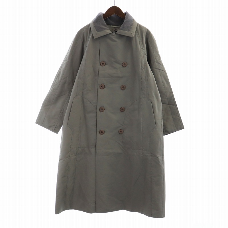 PLEATS PLEASE プリーツロングコート ダークグレー