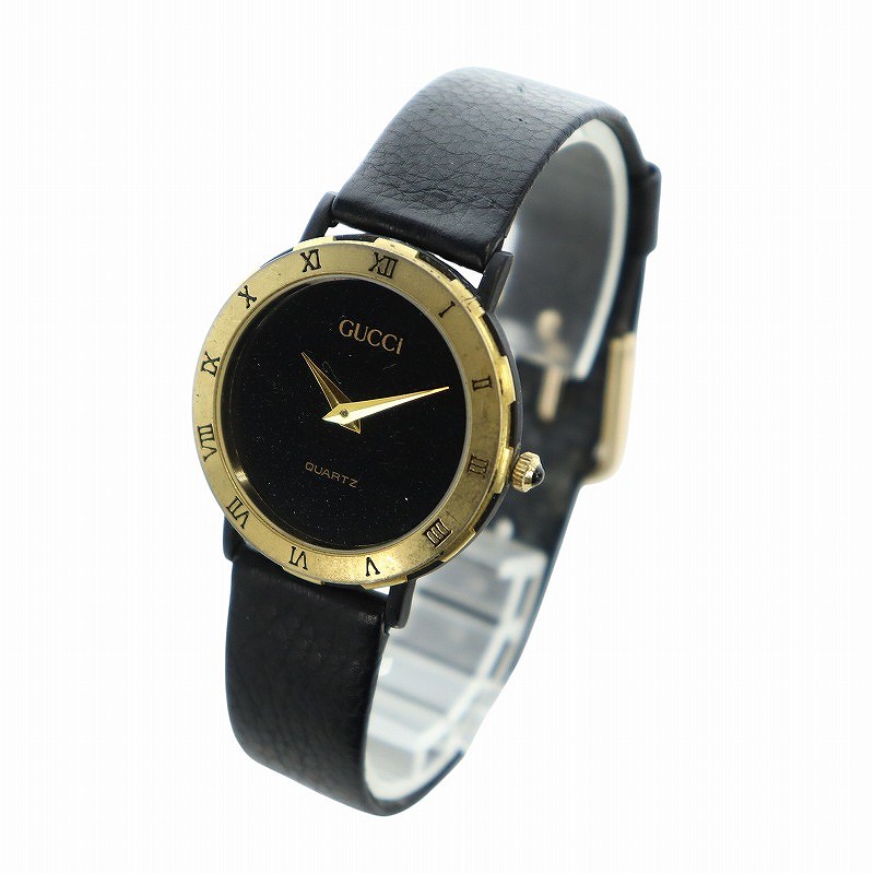 GUCCI 腕時計　【ジャンク品】 グッチ GUCCI ジャンク品 腕時計 ウォッチ クォーツ ローマン レザー