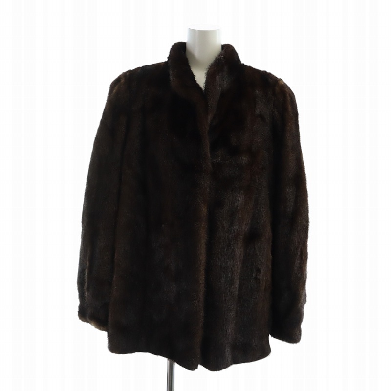 ブラウン 毛皮コート サイズ15 ナカムラファー パステルミンク ファー