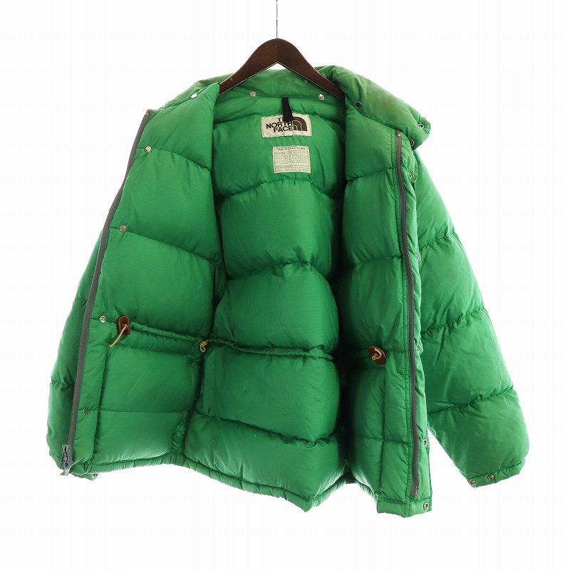 THE NORTH FACE 茶タグ ダウンシャツ 緑 ビンテージ ザノースフェイス THE NORTH FACE 茶タグ ヴィンテージ 70年代 70s