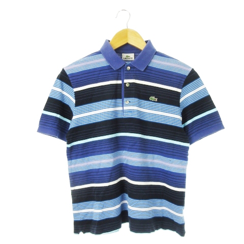 ★タグ付き新品★ LACOSTE ラコステ ポロシャツ ロゴ 半袖 鹿の子 ラコステ LACOSTE 半袖 鹿の子 ワッペンロゴ ポロシャツ 3 茶