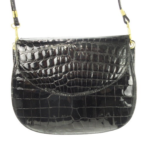 18/美品 クロコ シャイニング シャイニー ショルダー ハンドバッグ 黒色 楽天市場】【10%オフクーポン発行中】クロコダイル ハンドバッグ