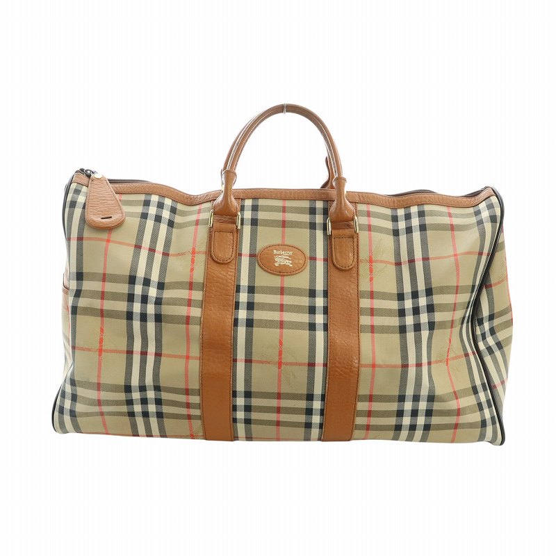 Burberrys バーバリー ボストンバッグ PVC ノバチェック