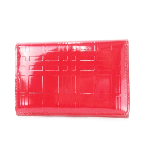 バーバリー BURBERRY カードケース 名刺入れ エナメルレザー 革